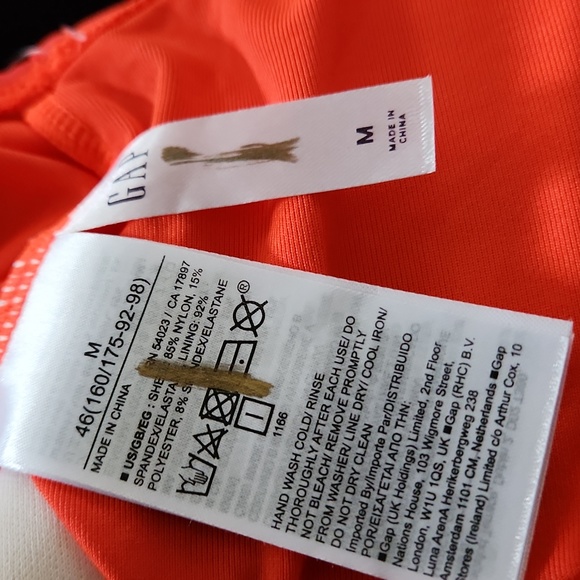 Gap off one shoulder one-piece knit swimsuit orange NEW SU004 - Picture 10 of 10